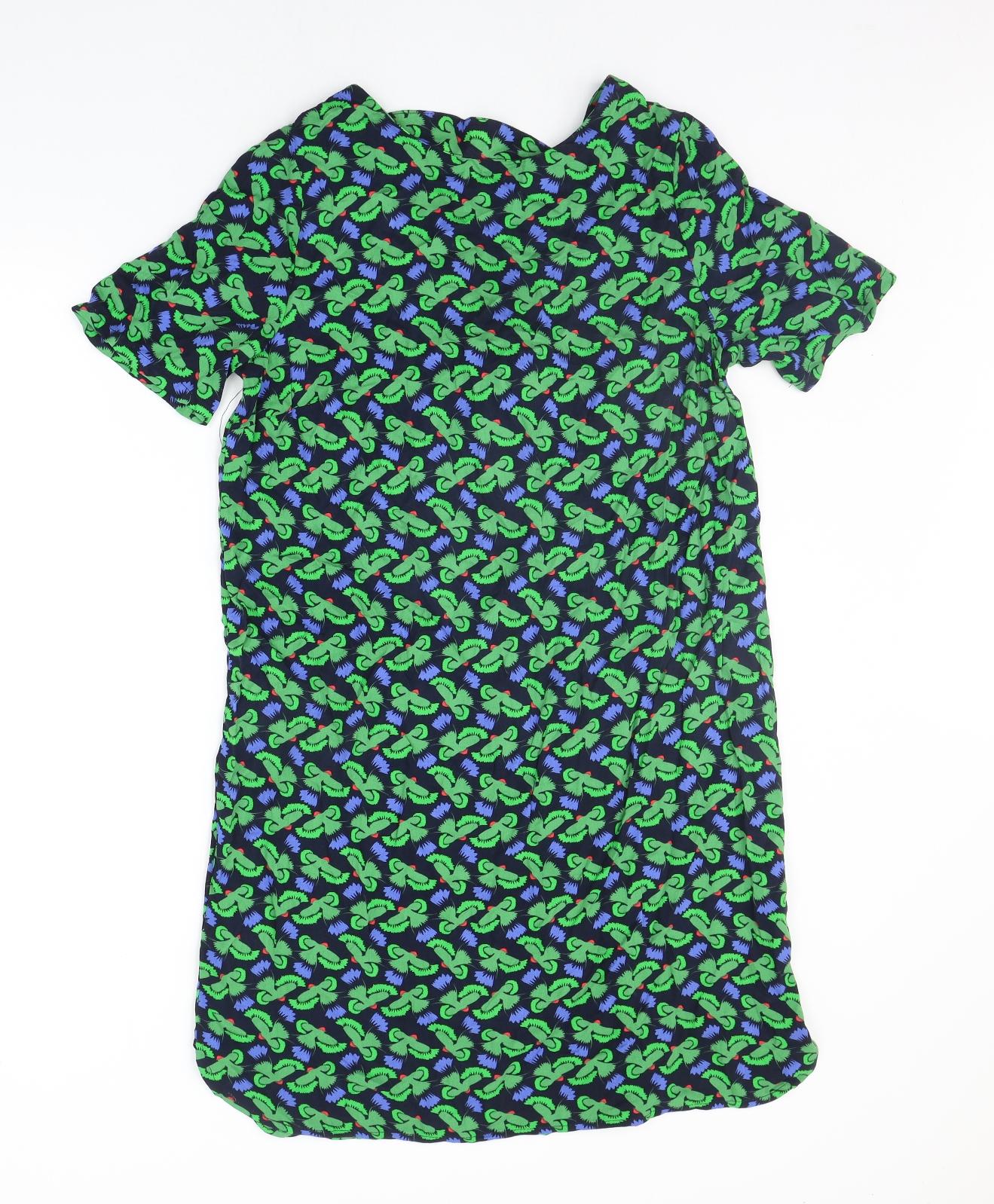 River Island Womens Green Floral  A-Line  Size 14