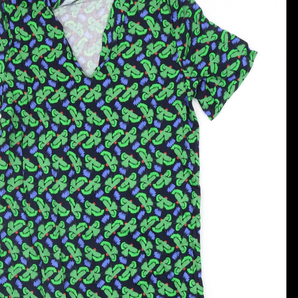 River Island Womens Green Floral  A-Line  Size 14
