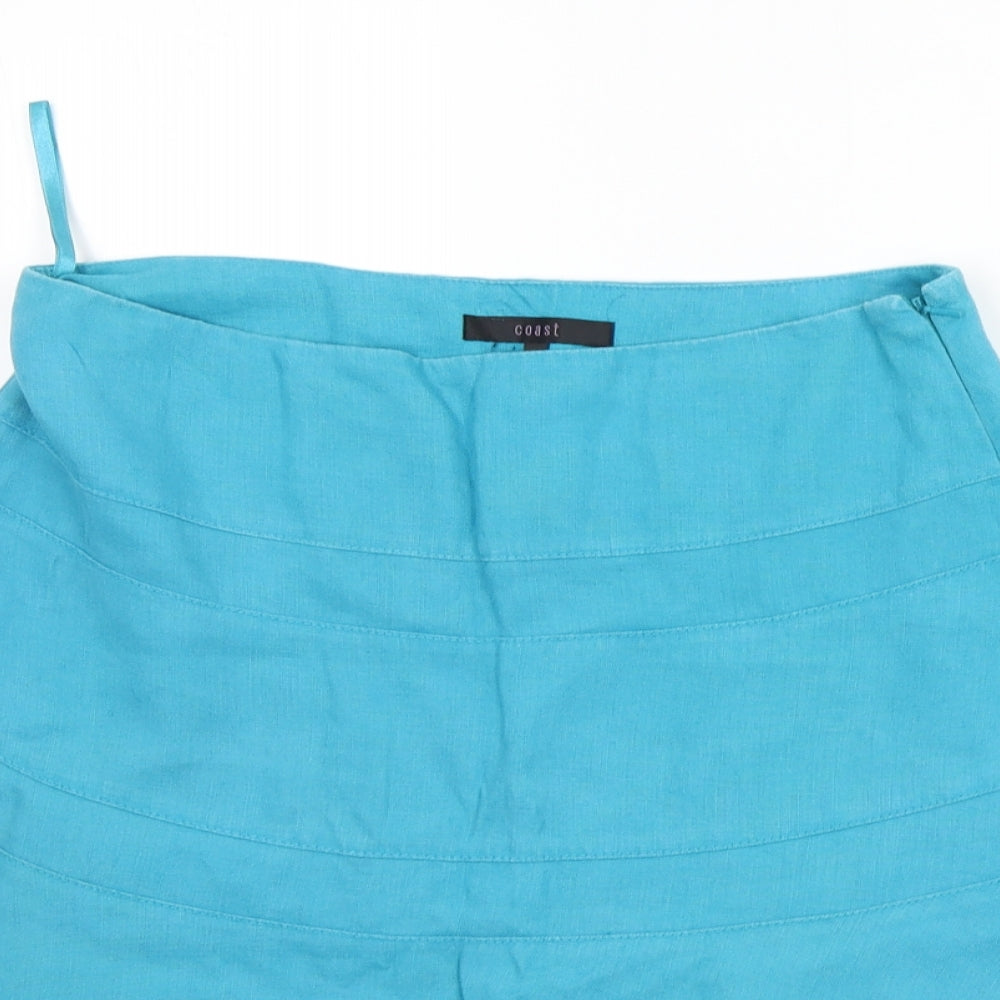 Coast Womens Blue   A-Line Skirt Size 10