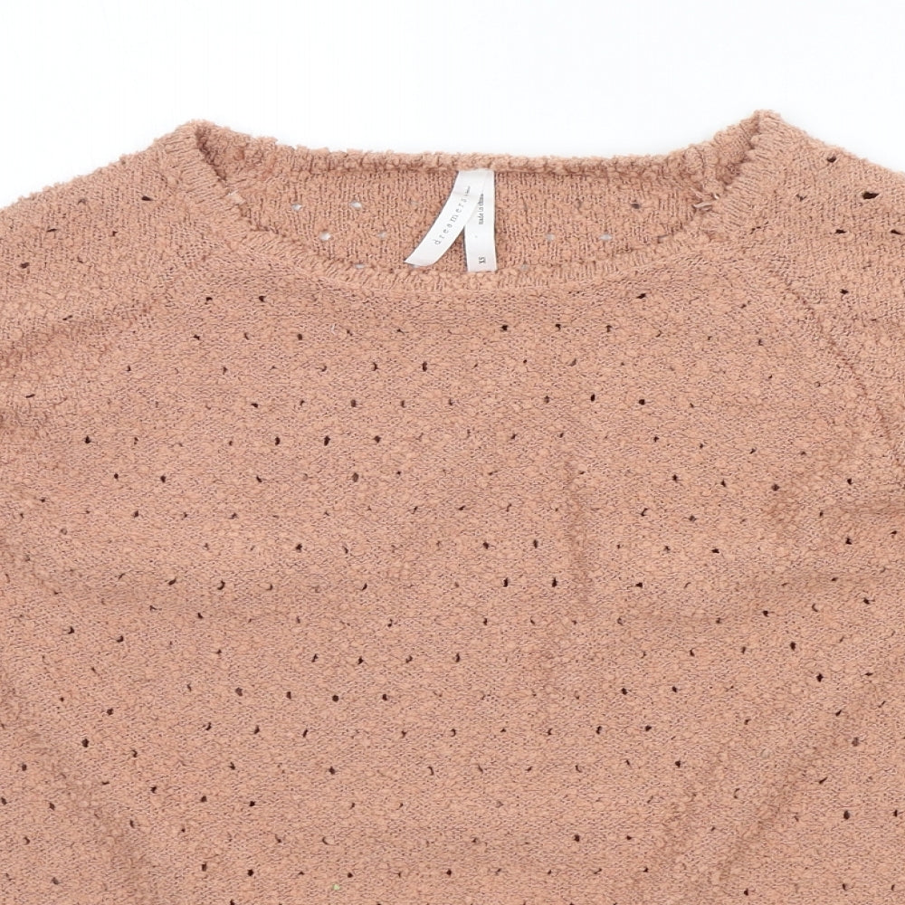 Dreamers Womens Orange   Pullover Jumper Size XS