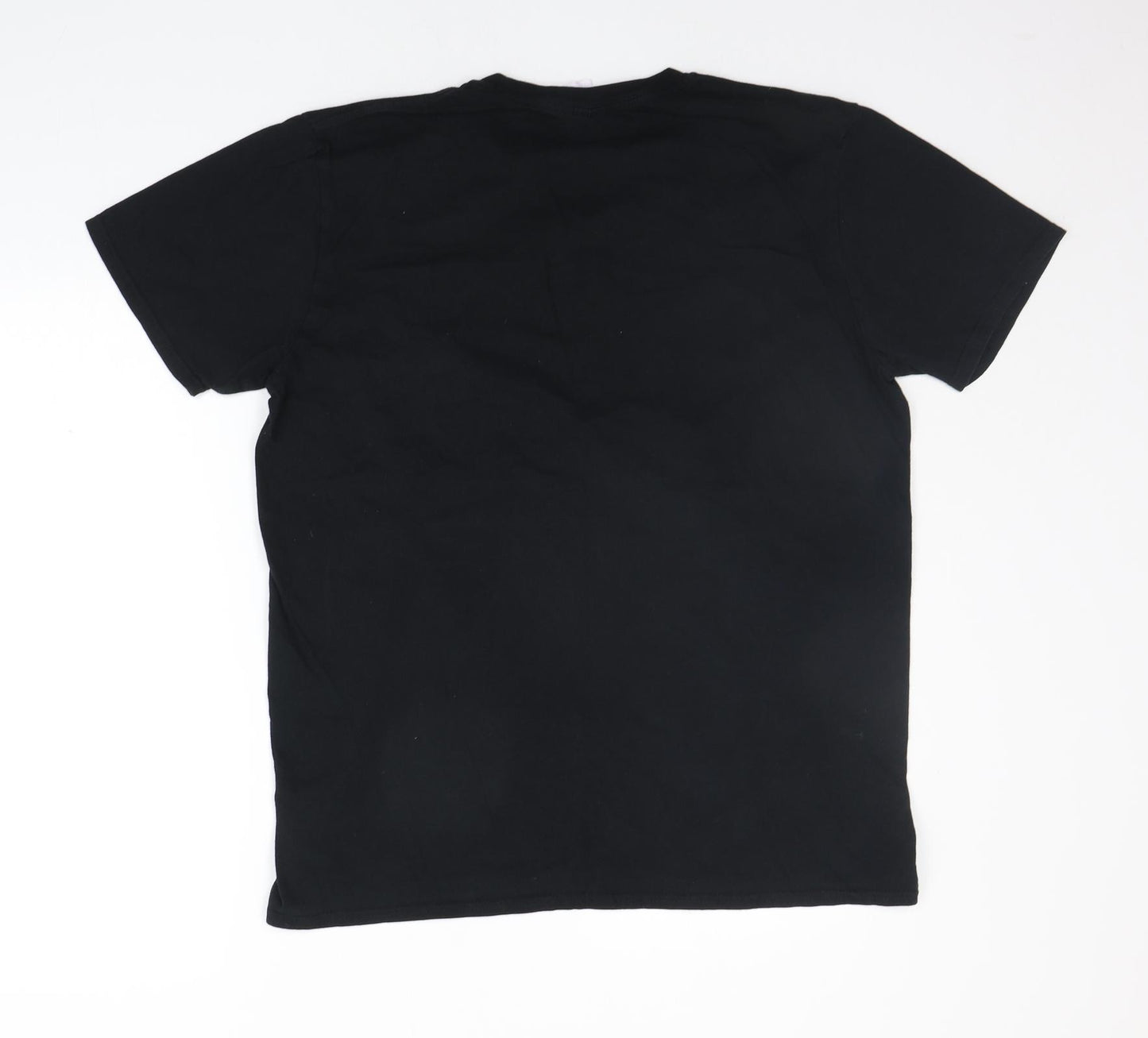 Gildan Mens Black    T-Shirt Size L