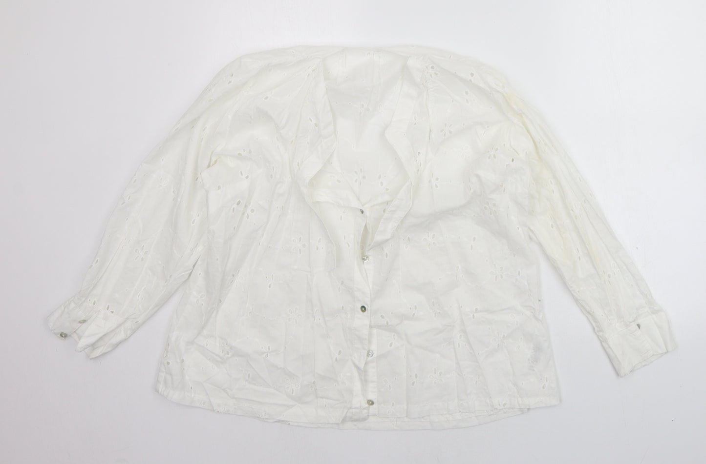 marisota Womens White   Basic Button-Up Size 18