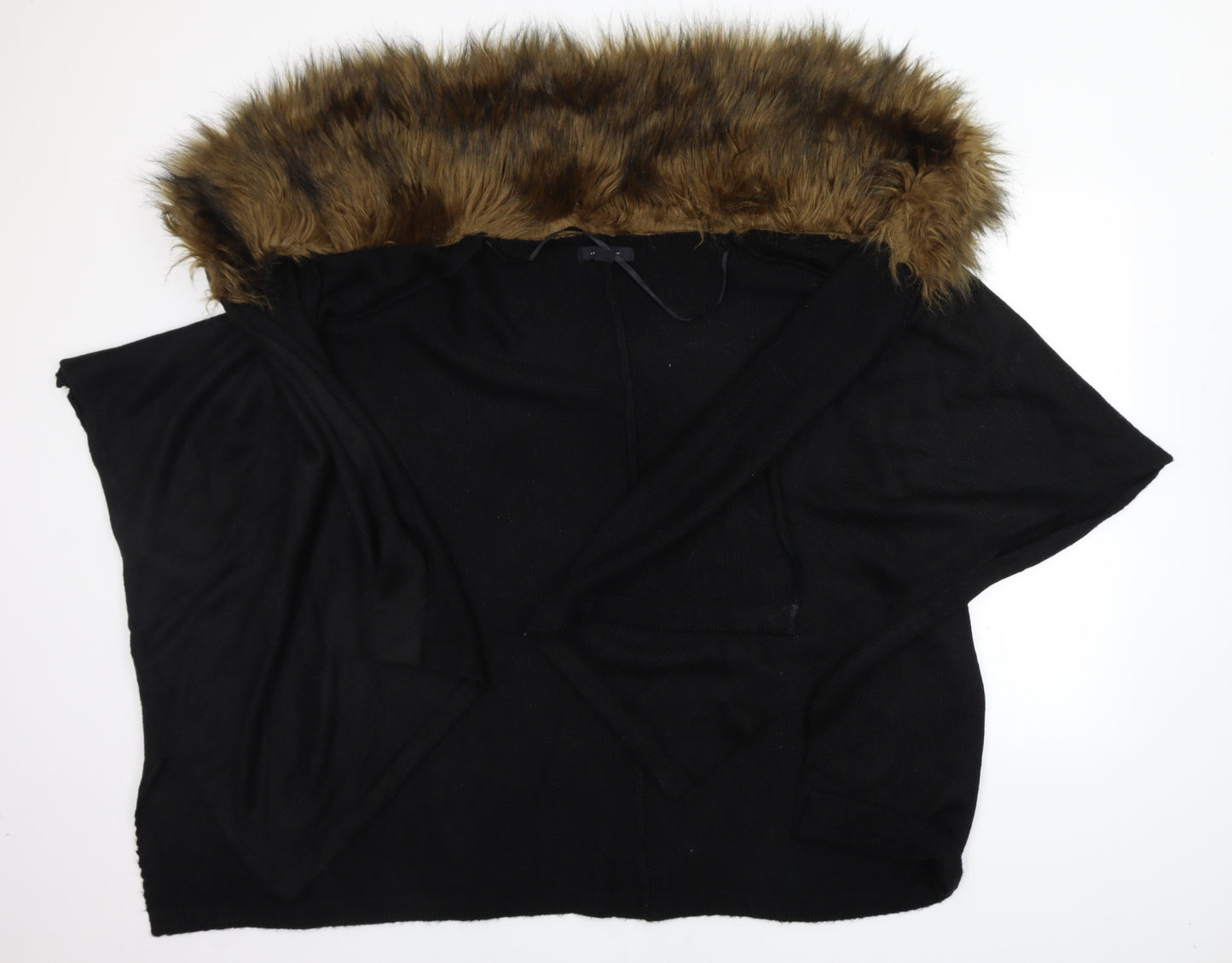 Atmosphere Womens Black   Cardigan Jumper One Size  - FAUX FUR