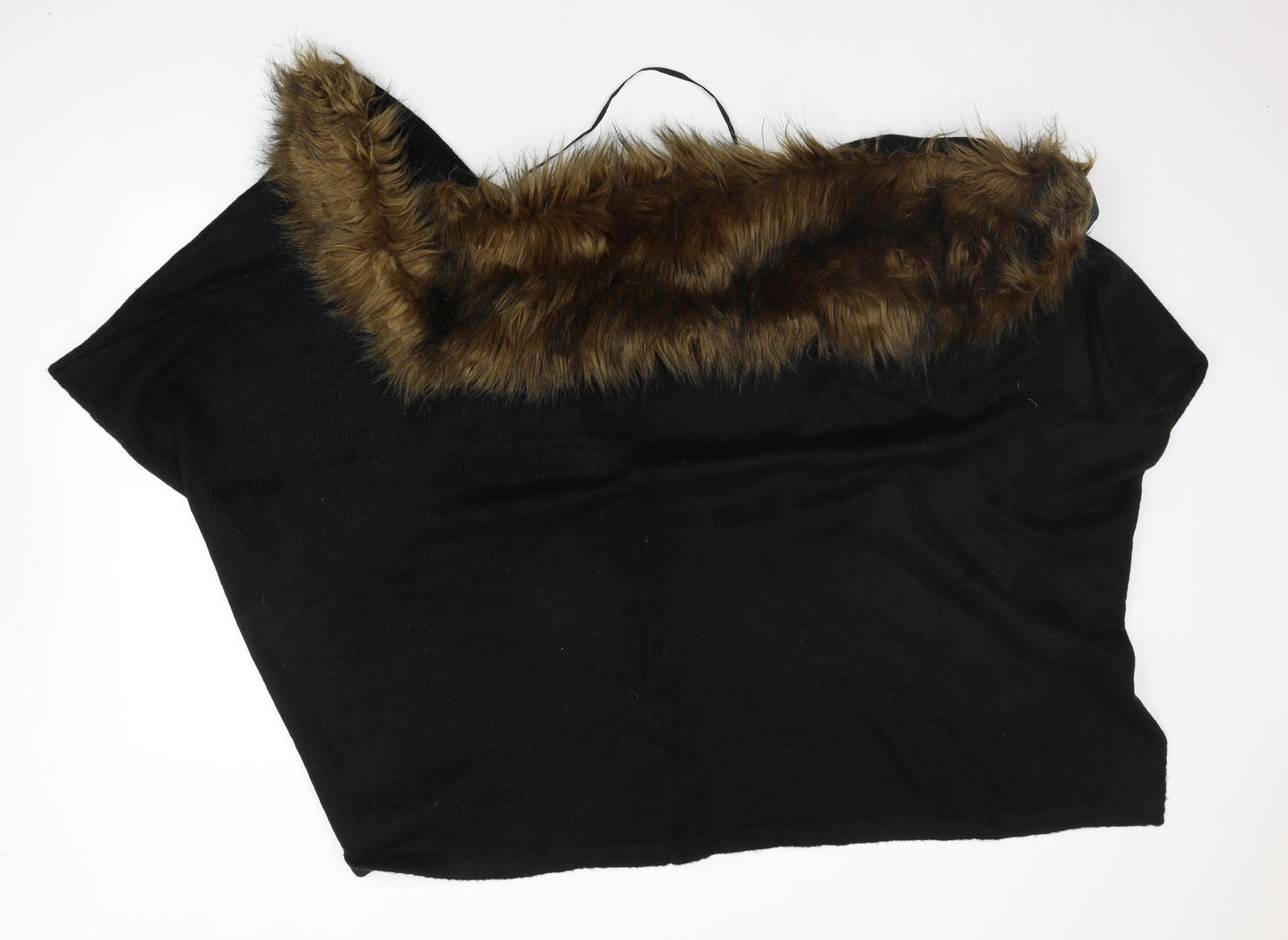Atmosphere Womens Black   Cardigan Jumper One Size  - FAUX FUR