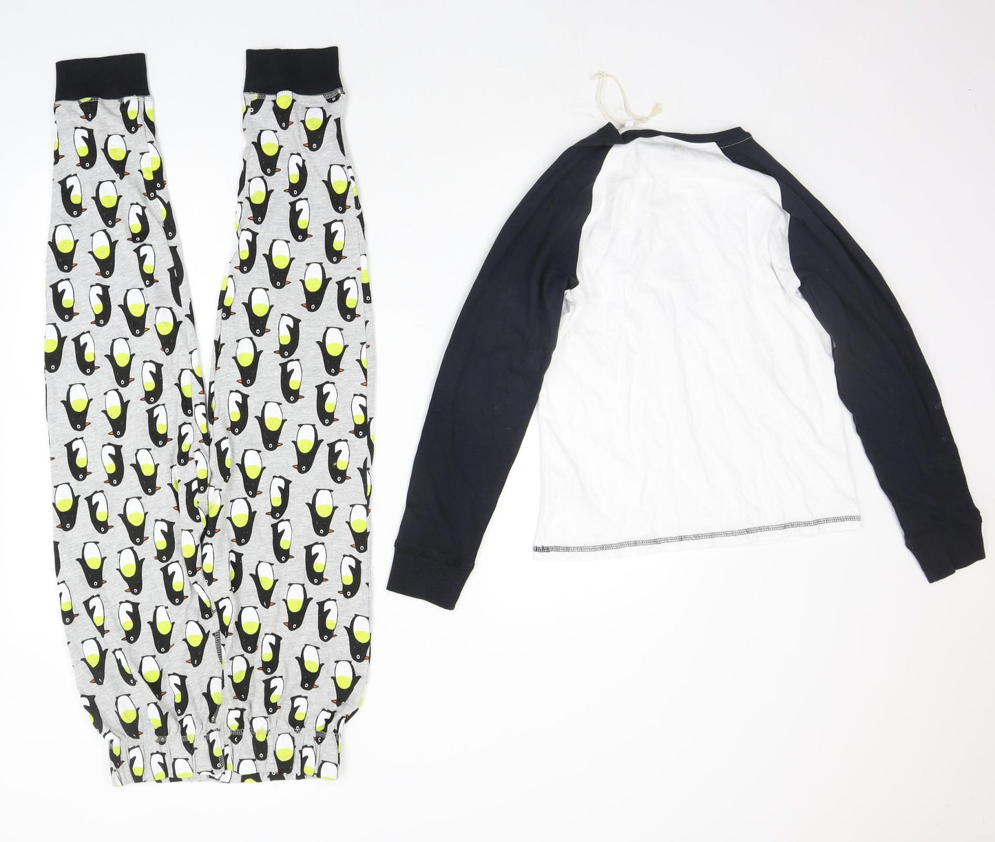 NEXT Boys Black Geometric   Pyjama Set Size 11 Years  - PENGUINS