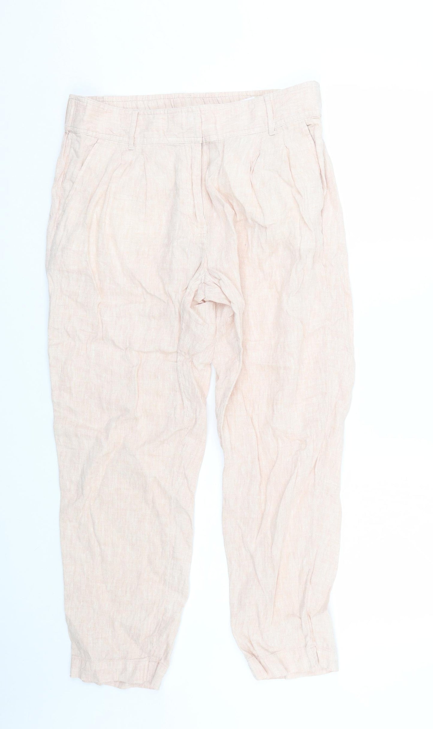 M&S Womens Pink   Capri Trousers Size 12 L25 in