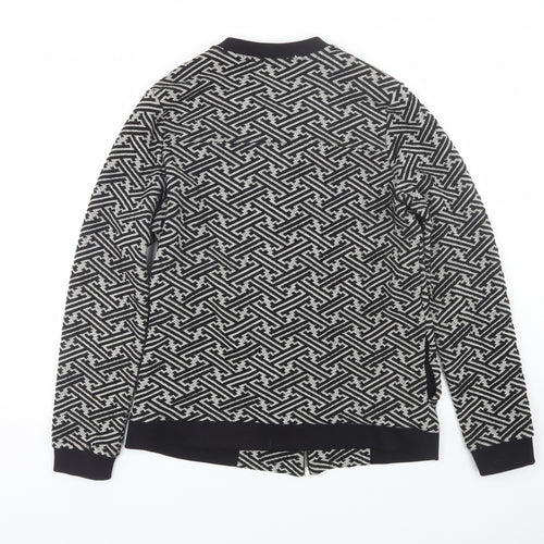 NEXT Womens Black Geometric  Jacket Coat Size 14