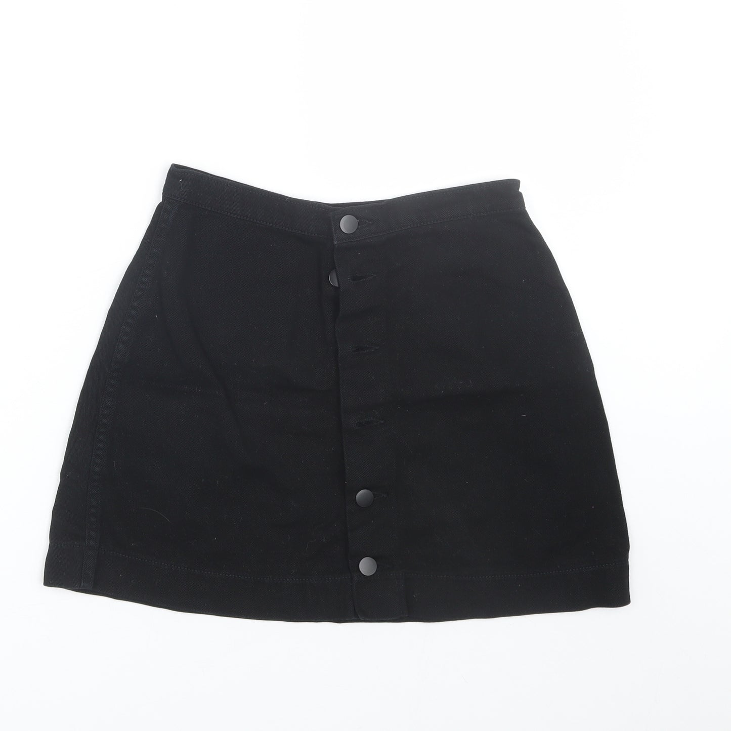 American Apparel Womens Black  Denim Mini Skirt Size S