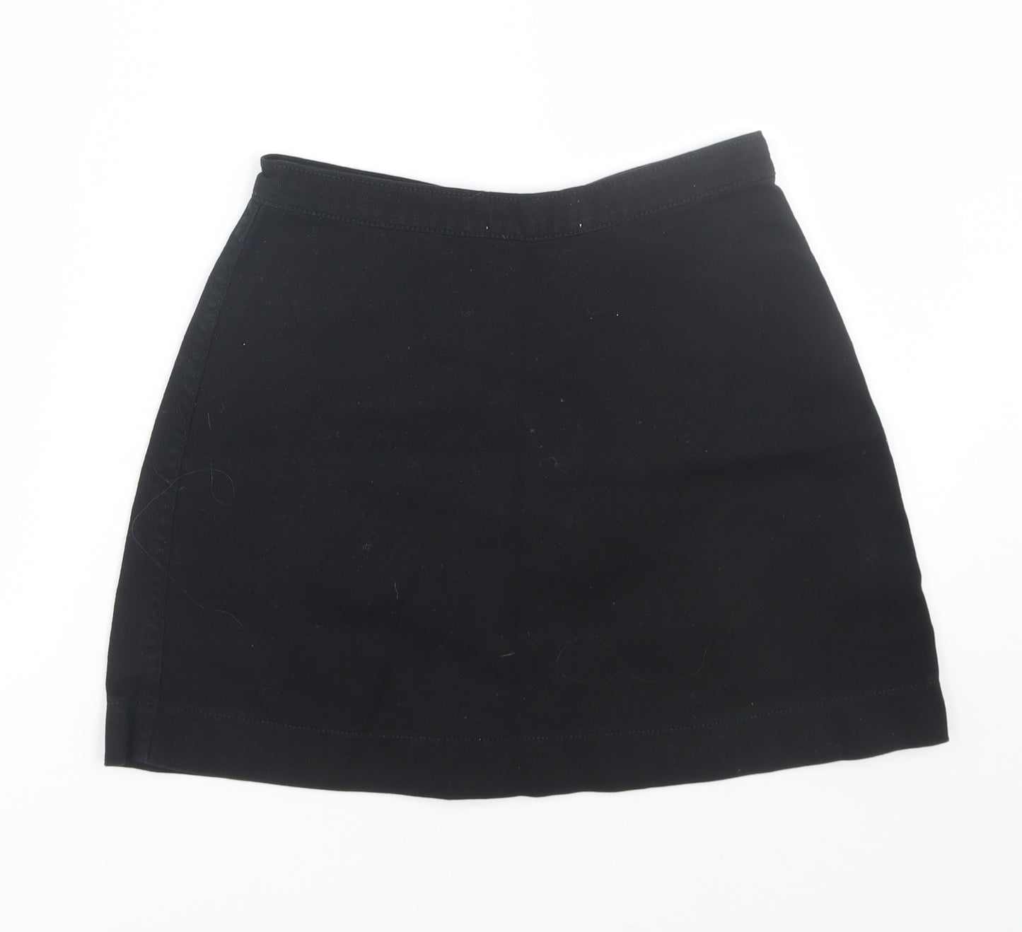 American Apparel Womens Black  Denim Mini Skirt Size S