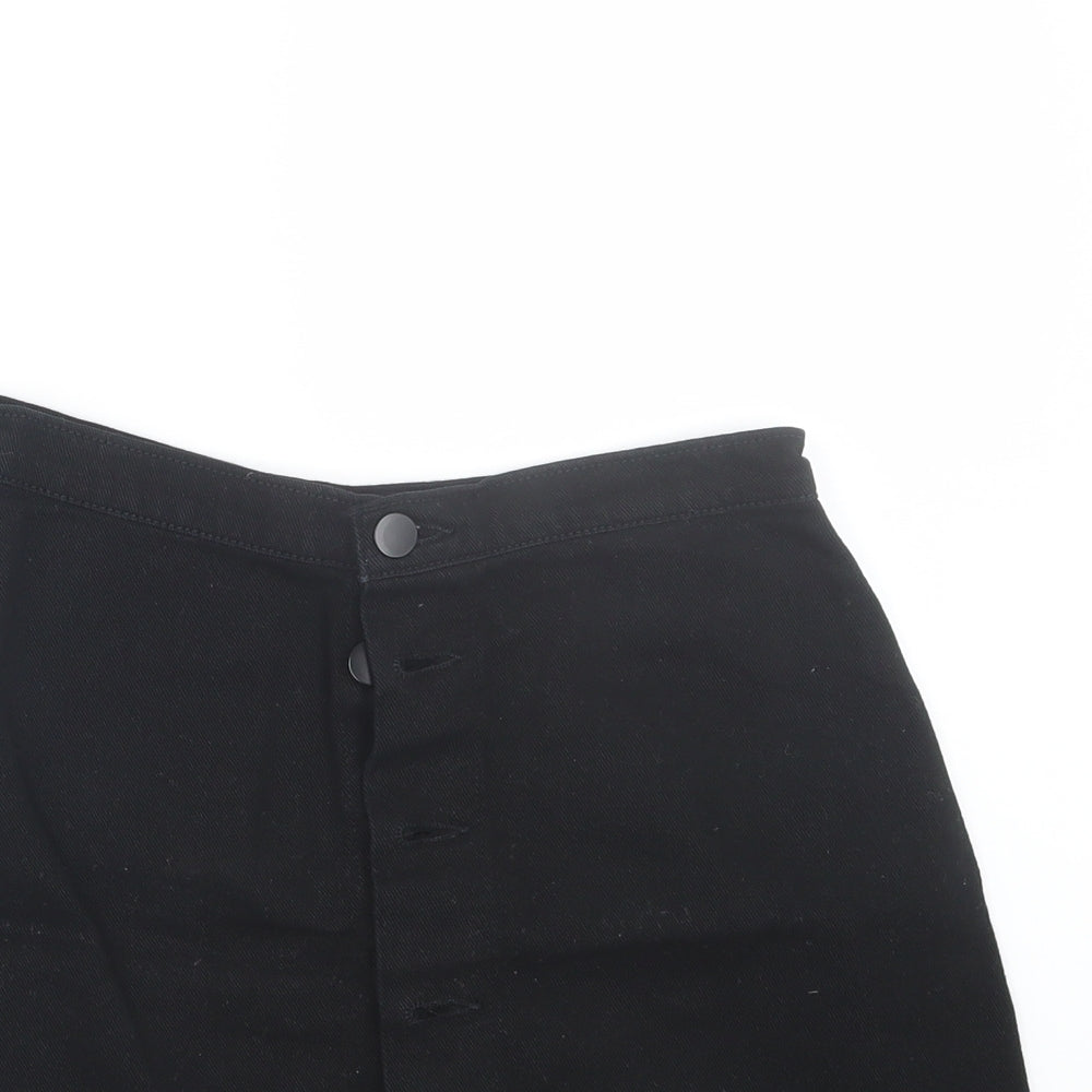 American Apparel Womens Black  Denim Mini Skirt Size S