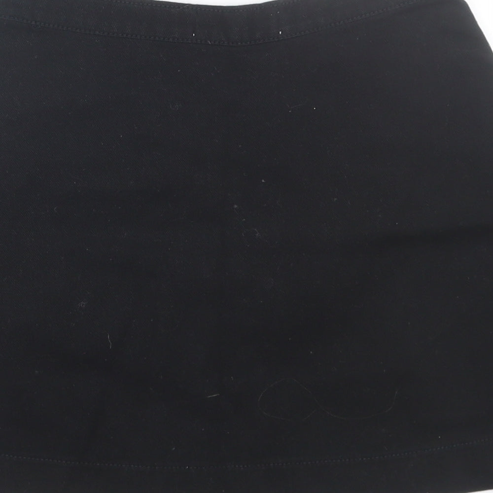 American Apparel Womens Black  Denim Mini Skirt Size S