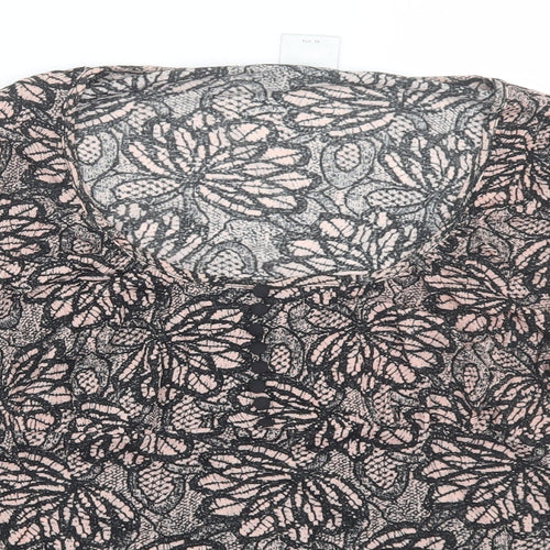 NEXT Womens Pink Floral  Basic T-Shirt Size 10