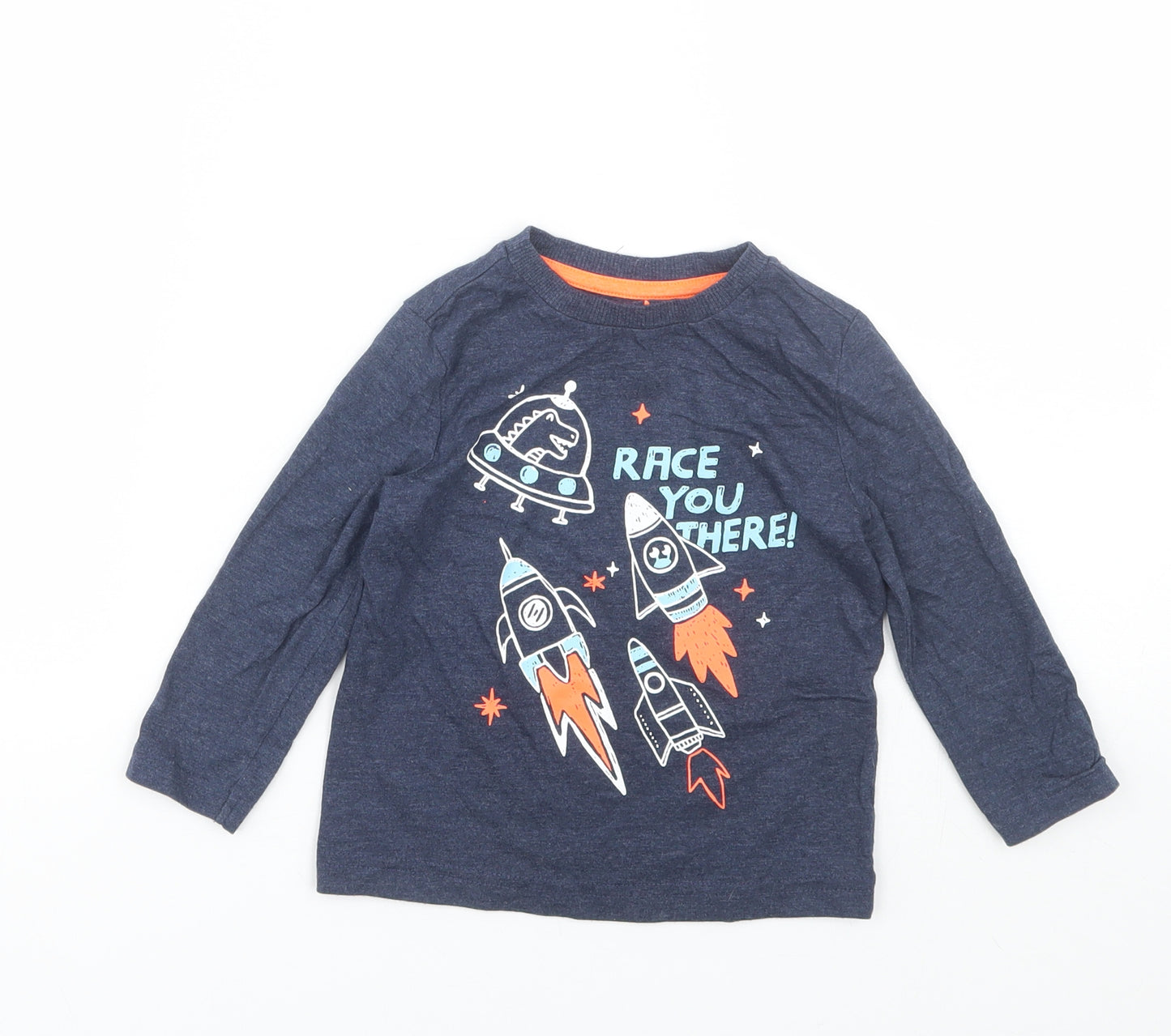 F&F Boys Blue   Basic T-Shirt Size 12-18 Months  - Space