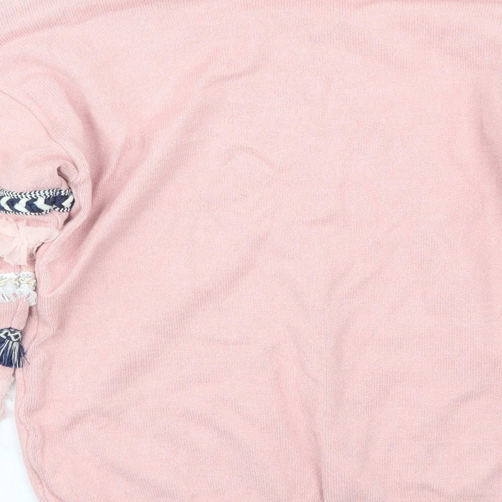 Cameo rose Womens Pink Striped  Pullover Jumper Size M
