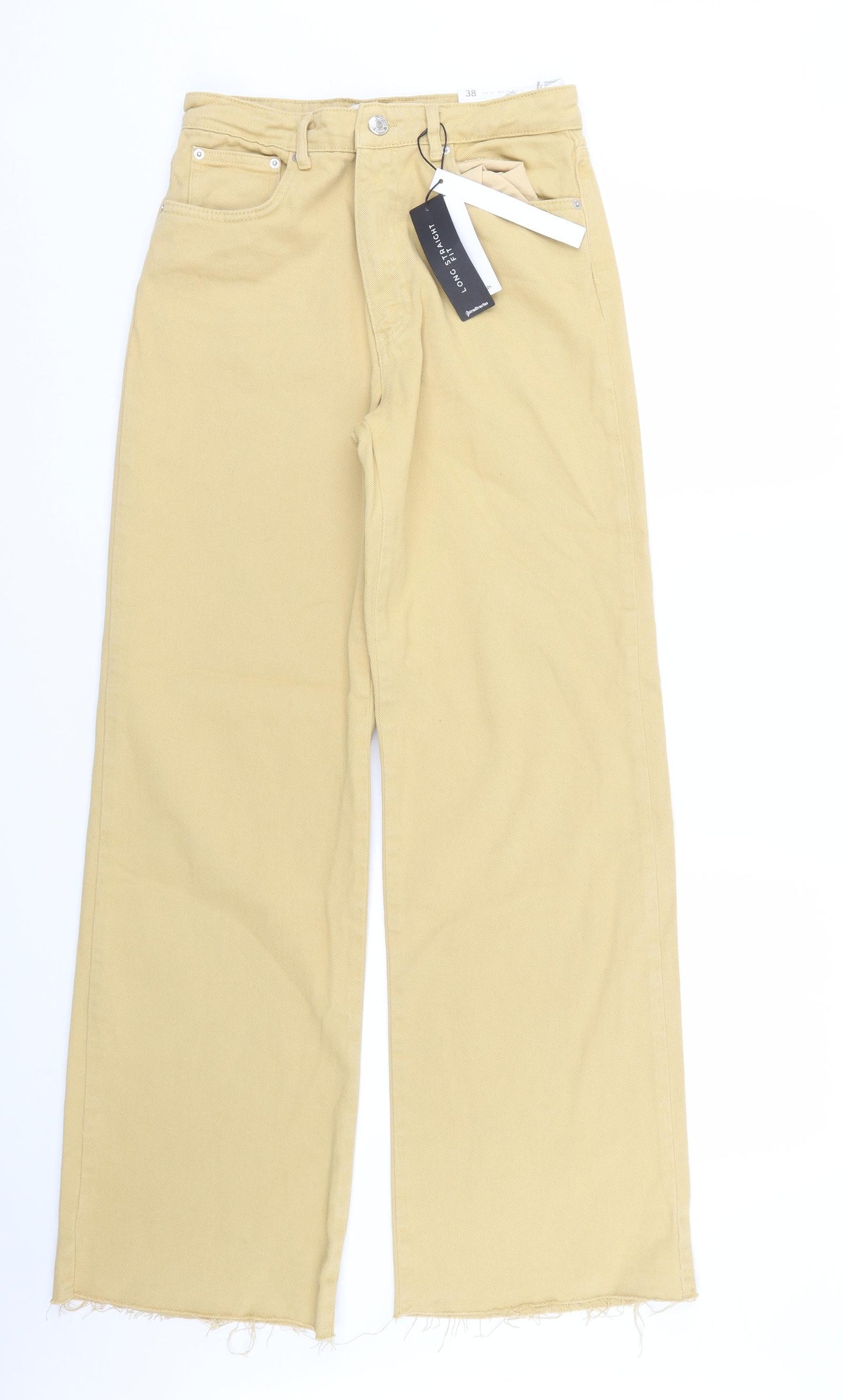 Astradivarius Womens Beige  Denim Straight Jeans Size 38 L31 in