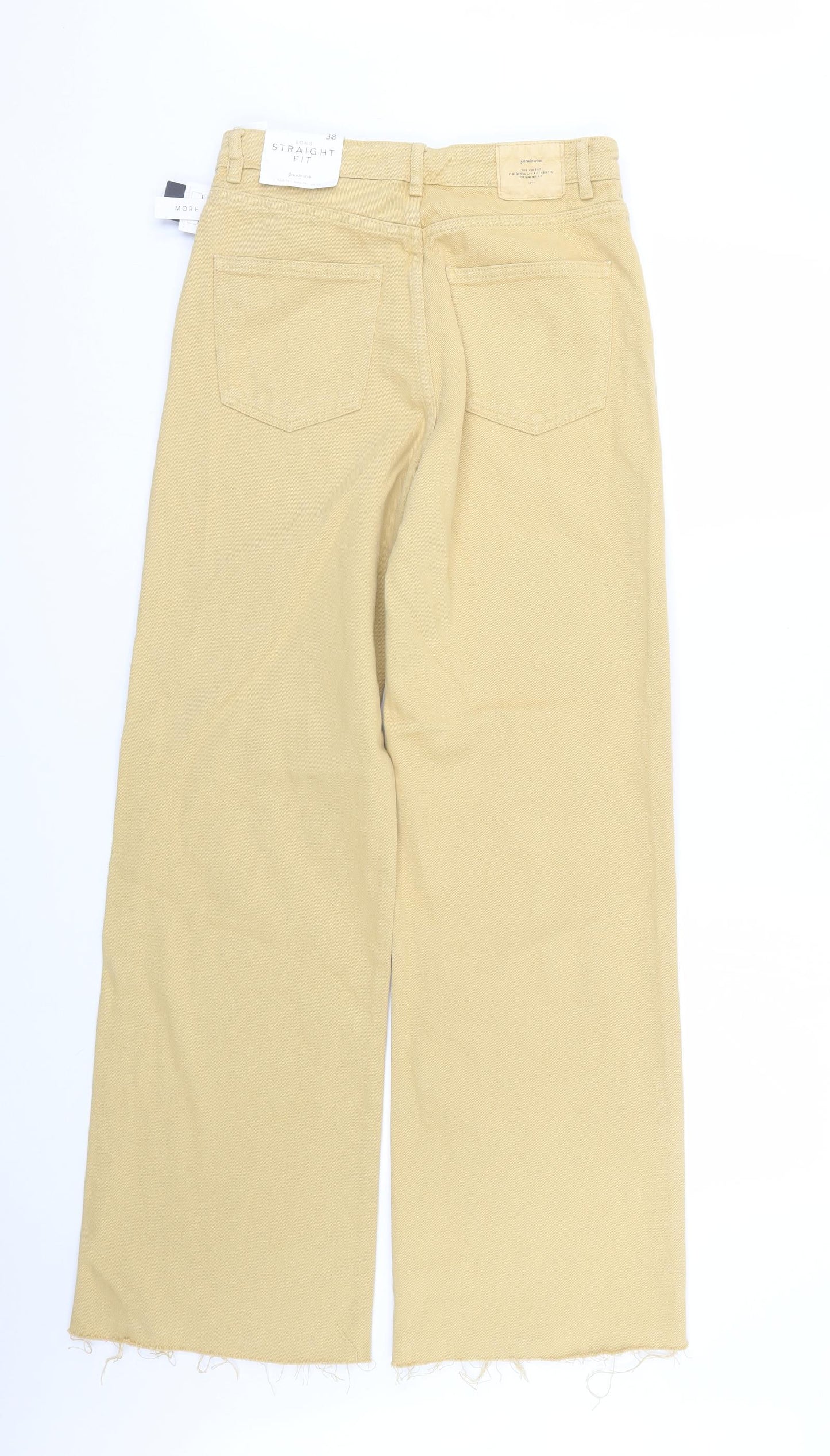 Astradivarius Womens Beige  Denim Straight Jeans Size 38 L31 in