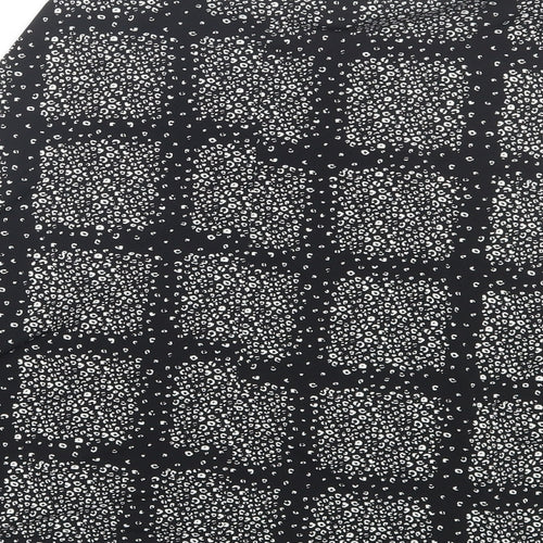 George Womens Black Check  Skater Skirt Size 10