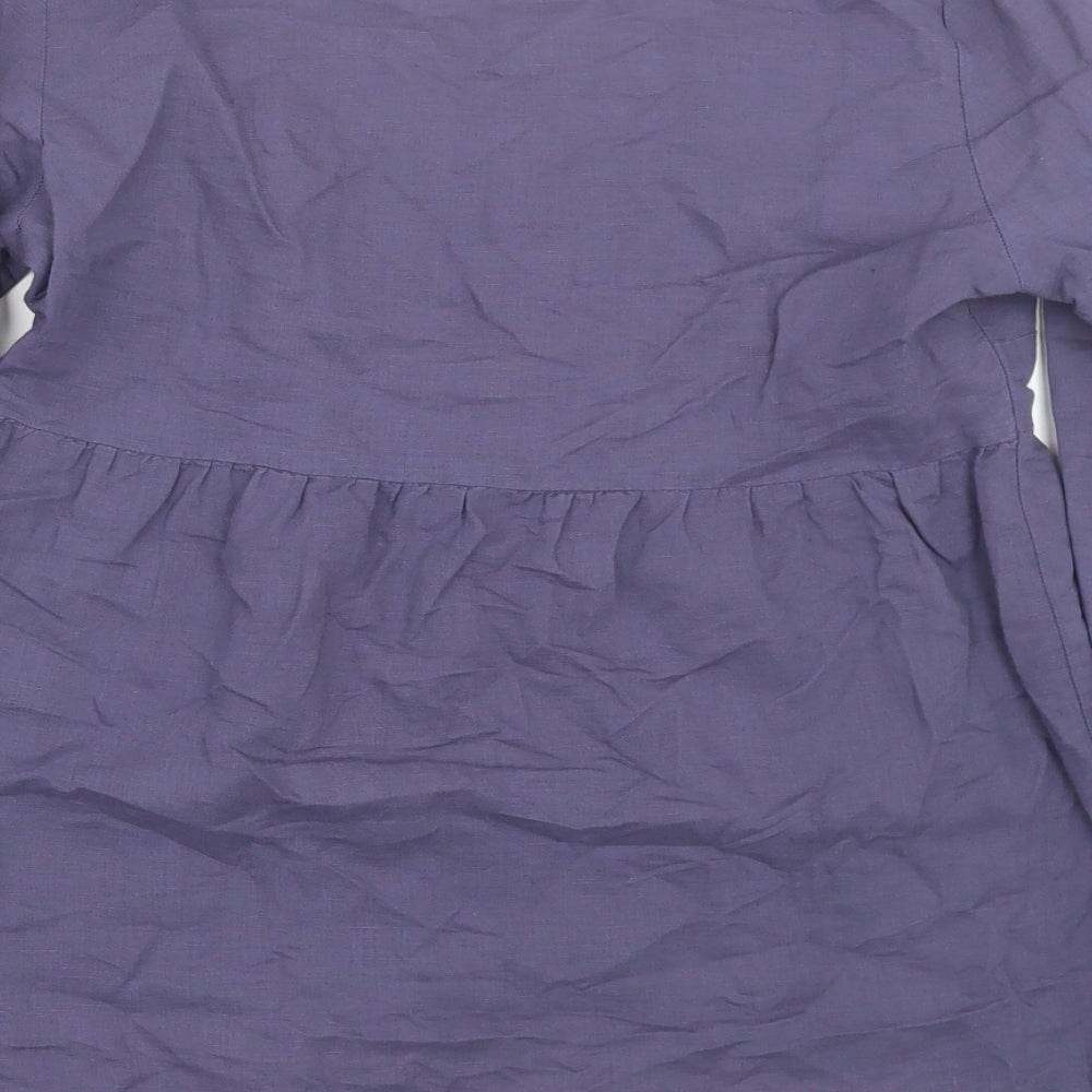 M&S Womens Blue   Basic Blouse Size 8