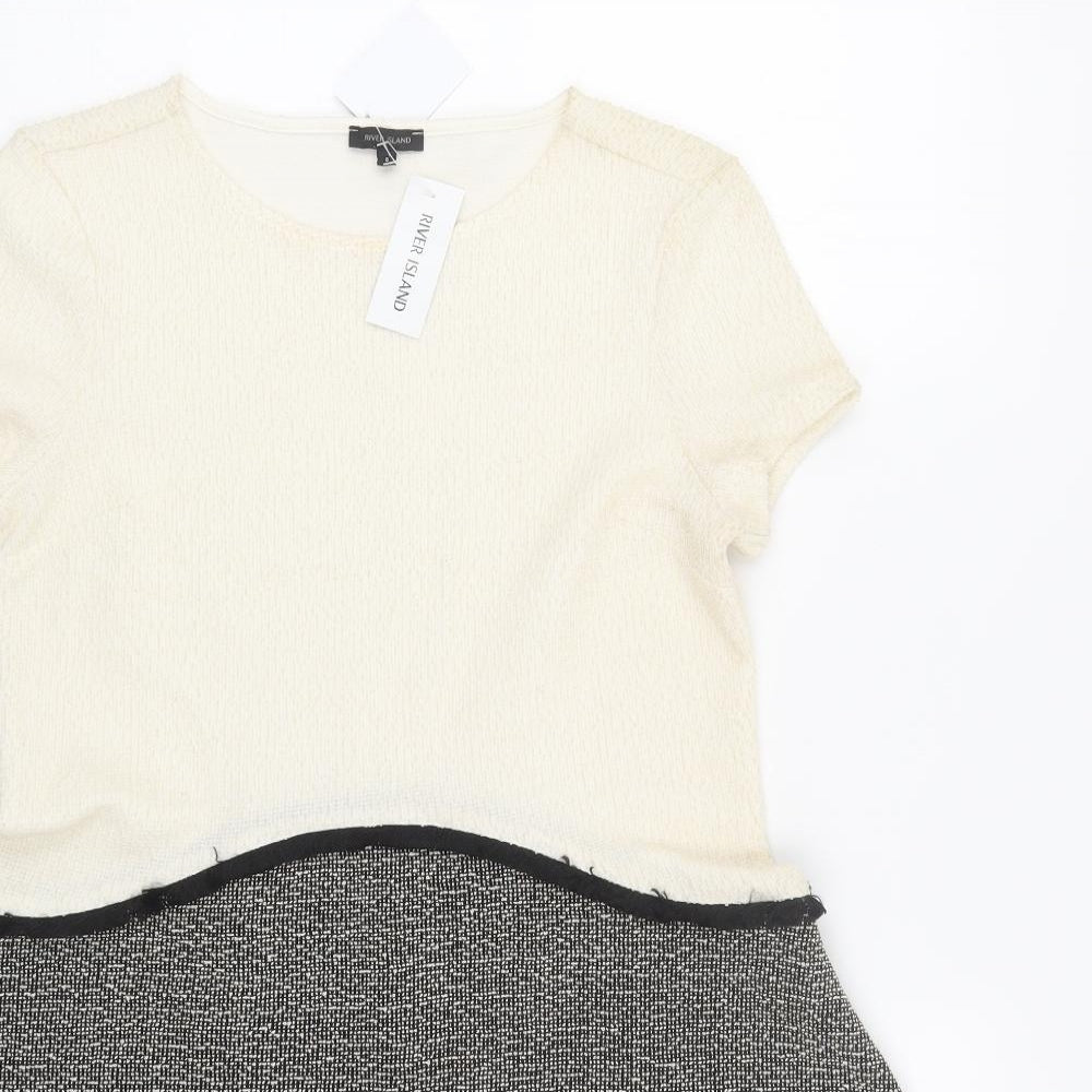River Island Womens White   T-Shirt Dress  Size 8