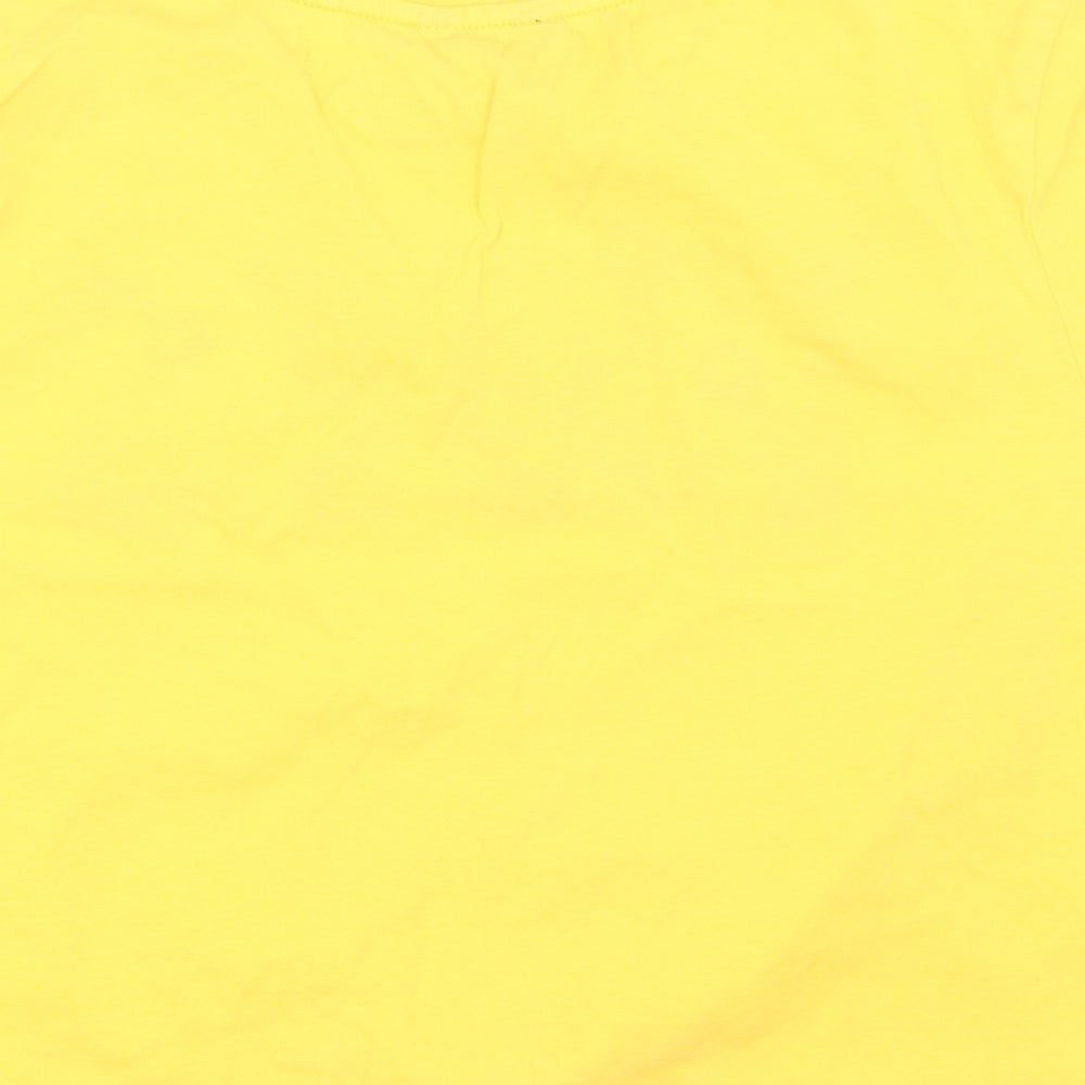 M&Co Girls Yellow   Basic T-Shirt Size 13 Years