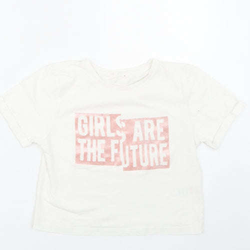 Matalan Girls White   Basic T-Shirt Size 11 Years