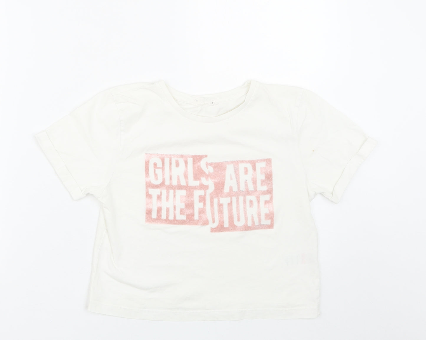 Matalan Girls White   Basic T-Shirt Size 11 Years