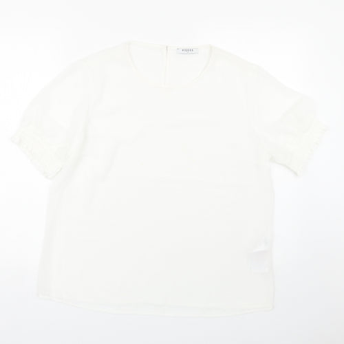 Pieces Womens White   Basic Blouse Size XL
