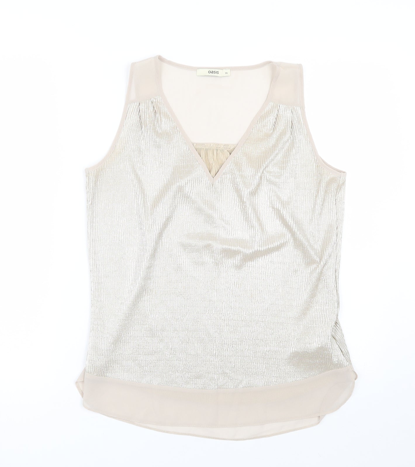 Oasis Womens Gold   Basic Tank Size XS