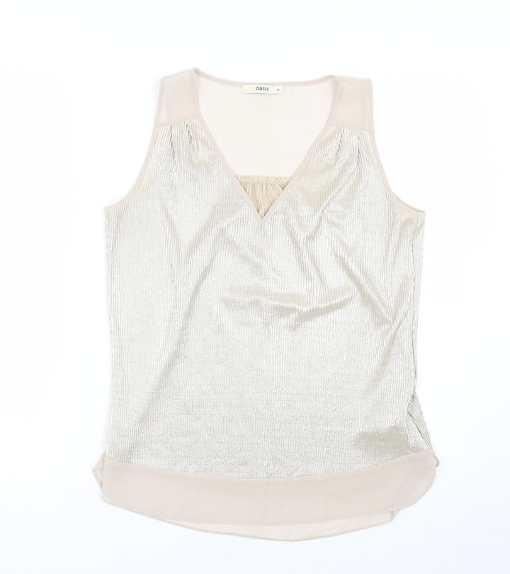 Oasis Womens Gold Basic Tank Size XS