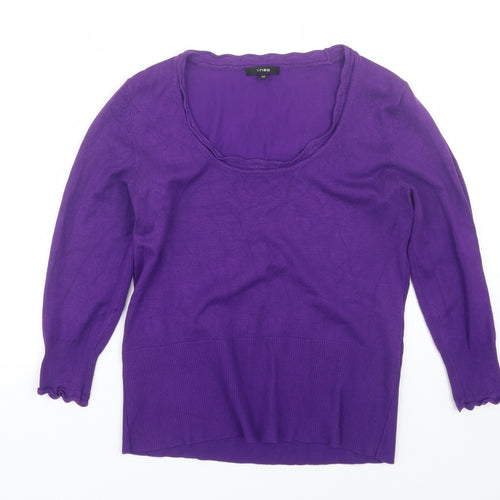 Linea Womens Purple   Pullover Jumper Size M