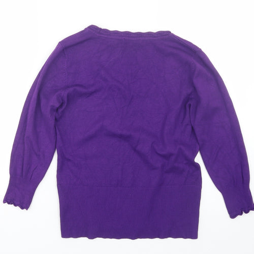 Linea Womens Purple   Pullover Jumper Size M