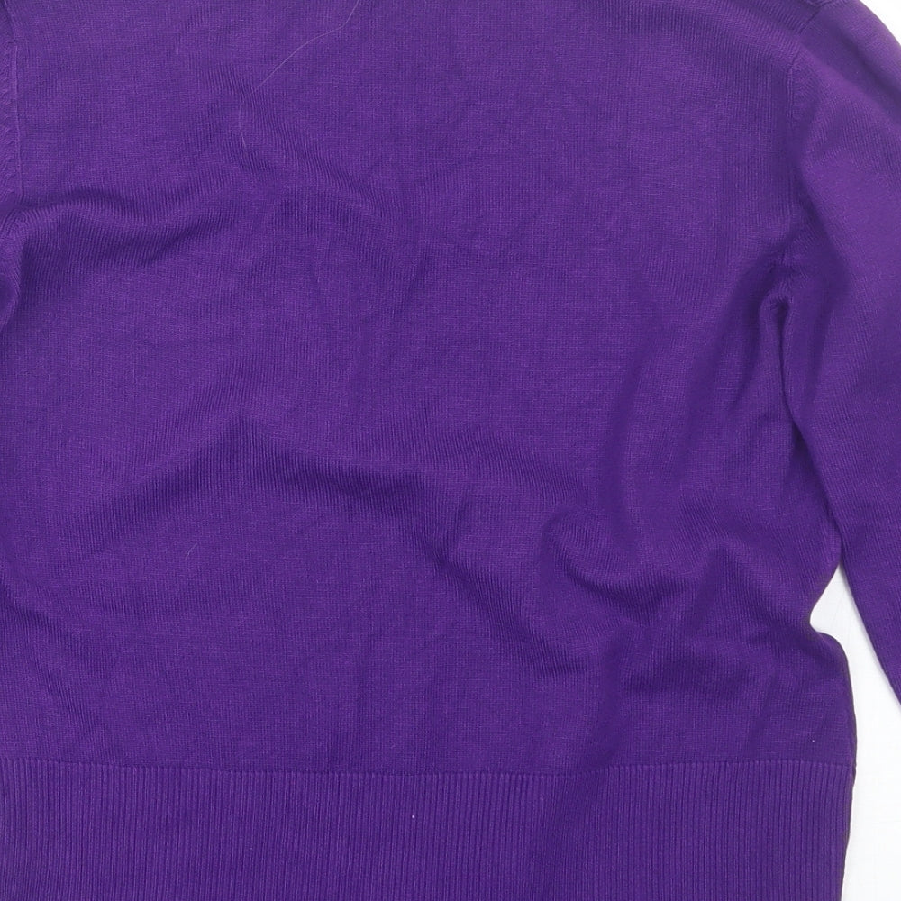 Linea Womens Purple   Pullover Jumper Size M