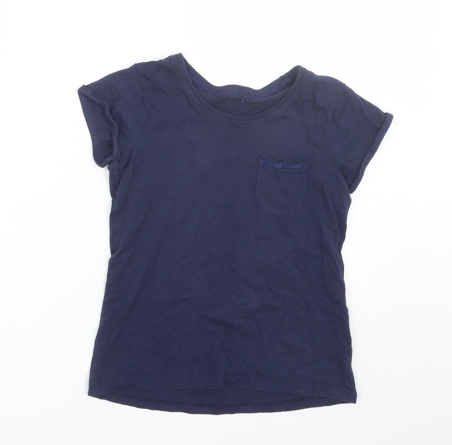 George Girls Blue   Basic T-Shirt Size 9-10 Years