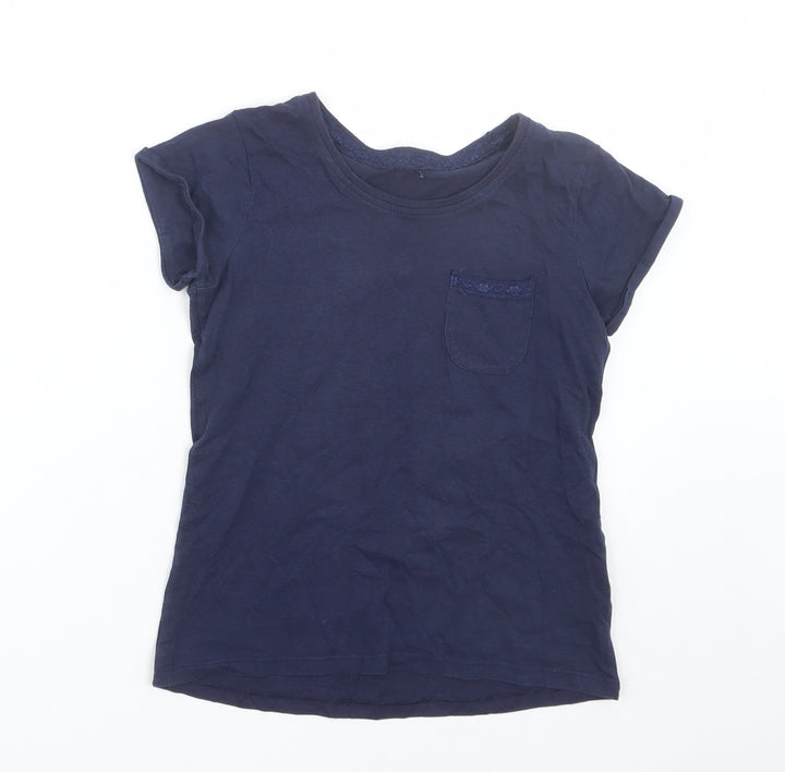 George Girls Blue   Basic T-Shirt Size 9-10 Years