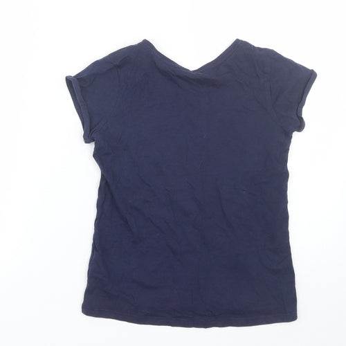 George Girls Blue   Basic T-Shirt Size 9-10 Years