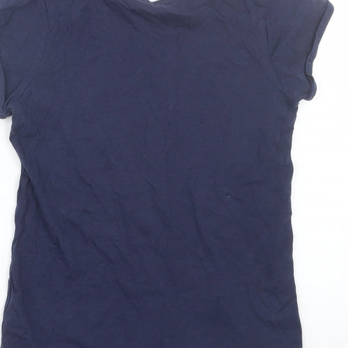 George Girls Blue   Basic T-Shirt Size 9-10 Years