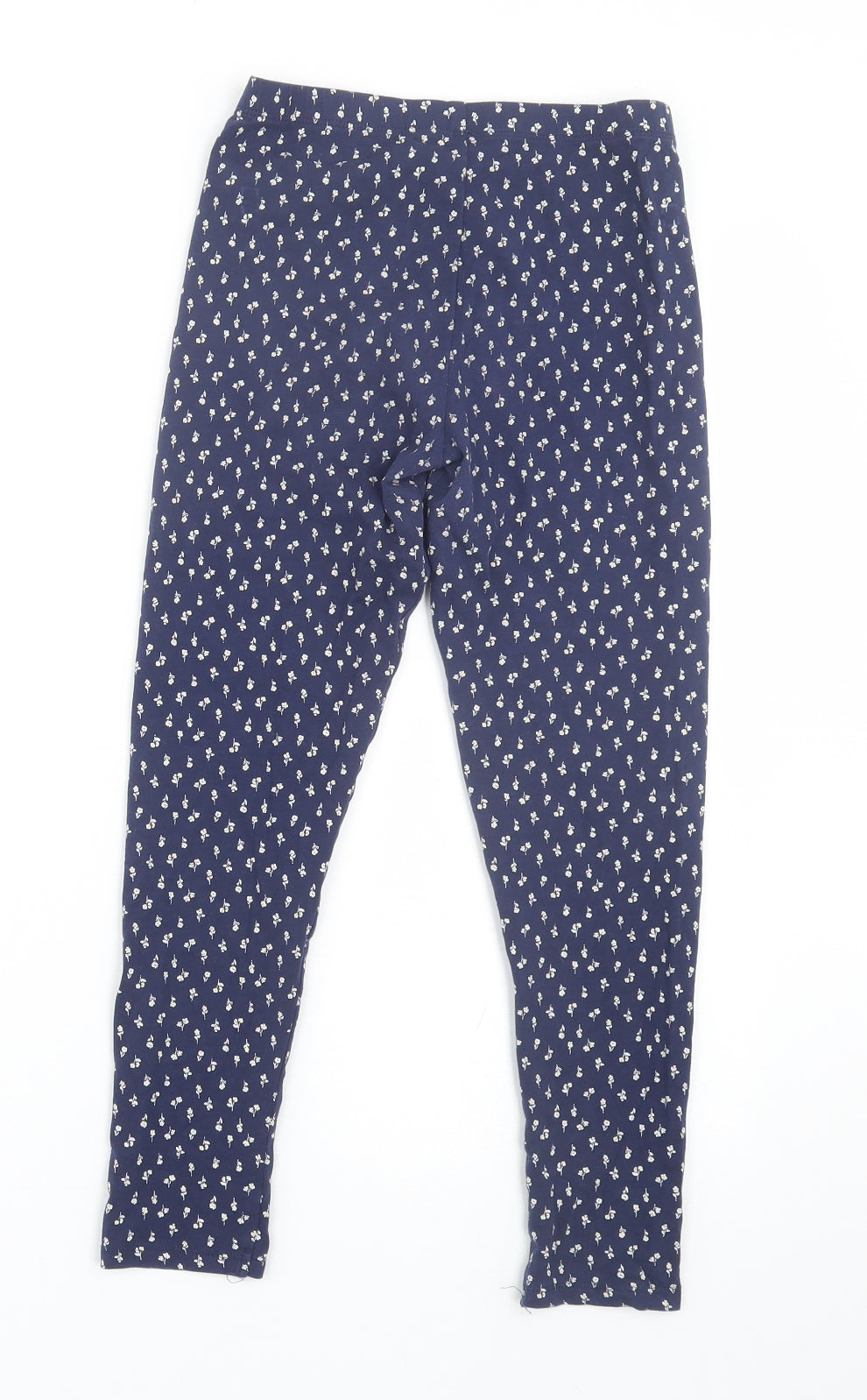 George Girls Blue Floral  Capri Trousers Size 9-10 Years