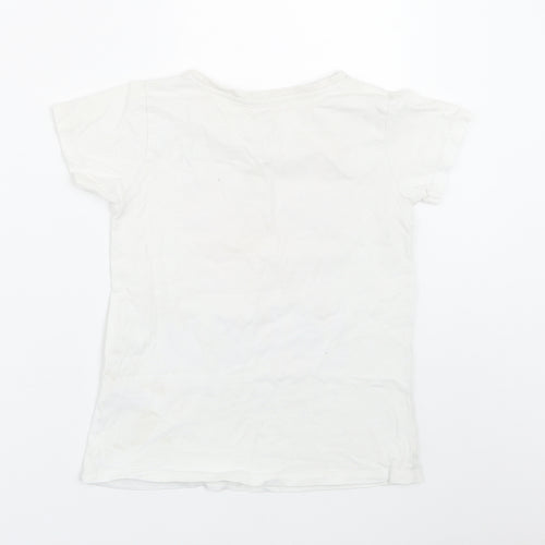 Nutmeg Girls White   Basic T-Shirt Size 8-9 Years