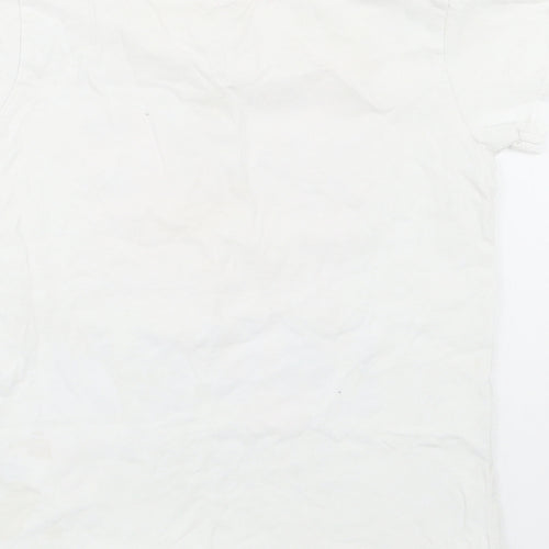 Nutmeg Girls White   Basic T-Shirt Size 8-9 Years