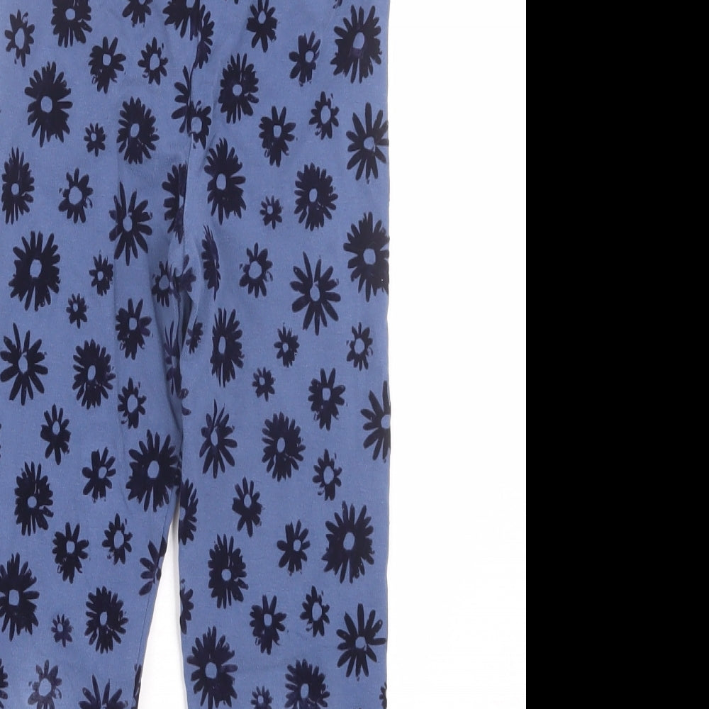 Nutmeg Girls Blue Floral  Capri Trousers Size 8-9 Years - Leggings