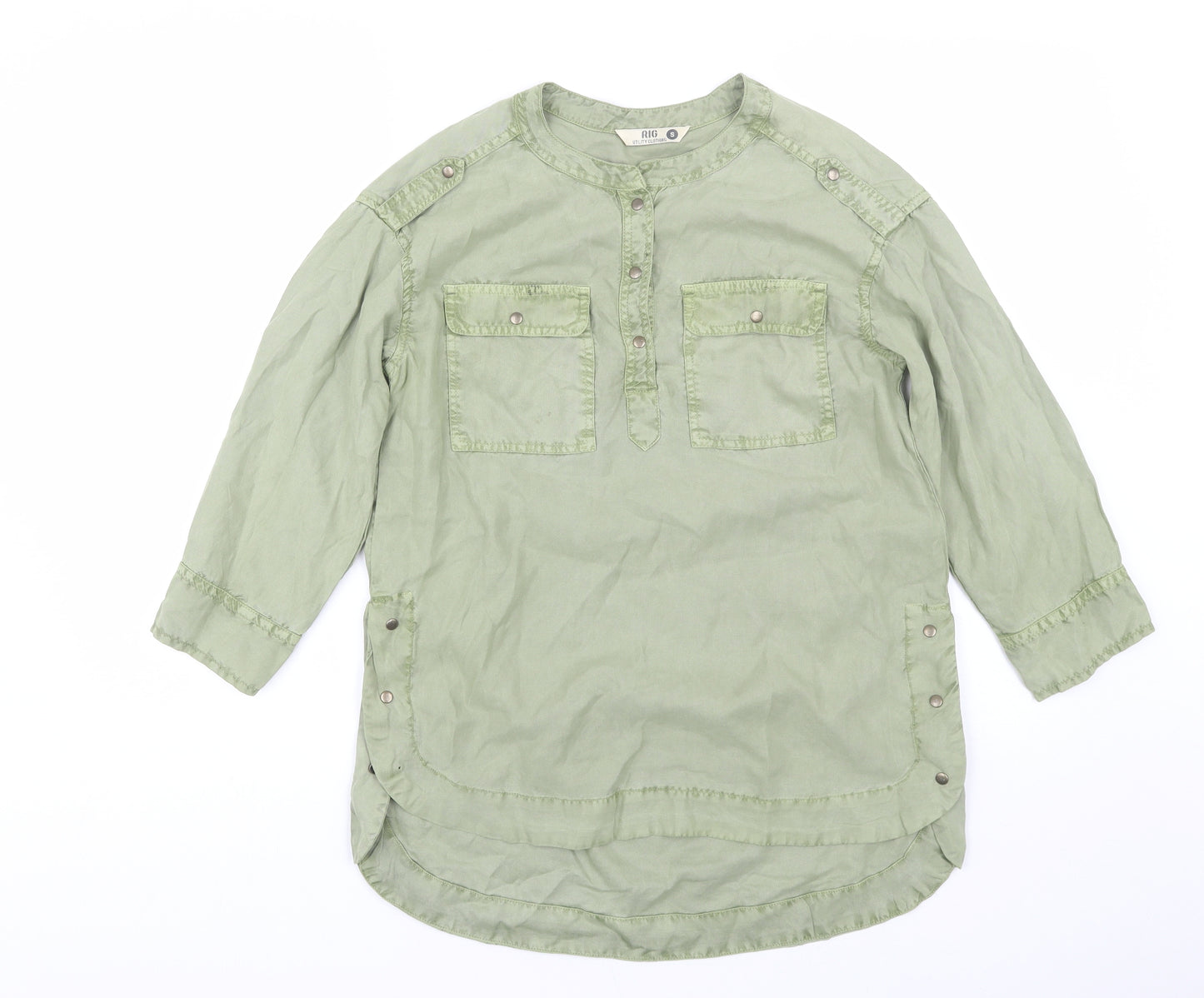 RIG utiliy Womens Green   Basic Blouse Size S