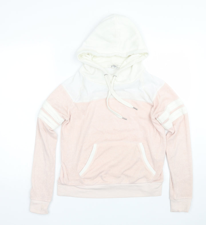 FOREVER 21 Womens Pink Striped  Pullover Hoodie Size S