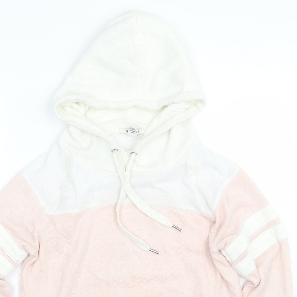 FOREVER 21 Womens Pink Striped  Pullover Hoodie Size S