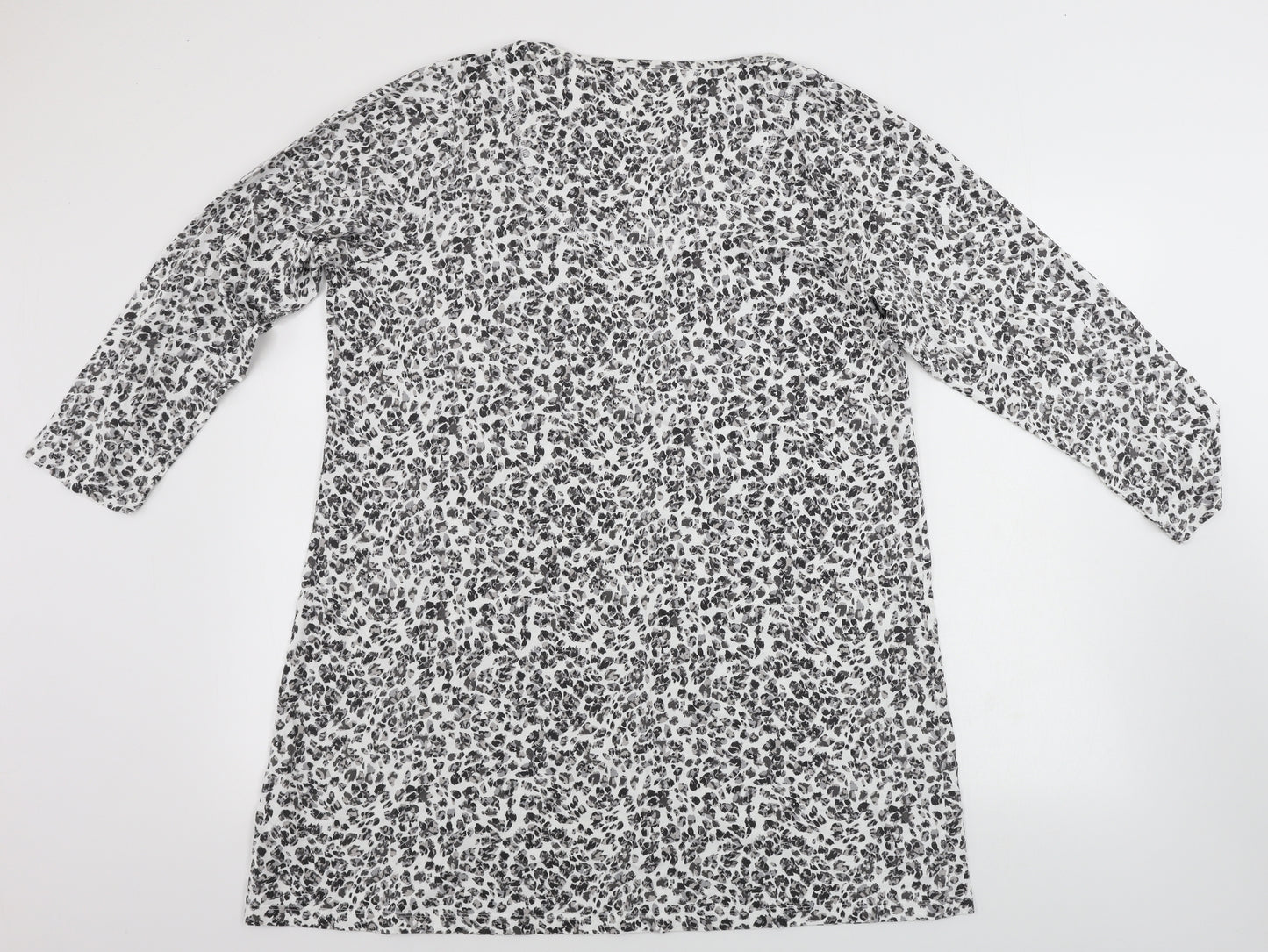 Marks and Spencer  Womens White Animal Print  Top Pyjama Top Size 16