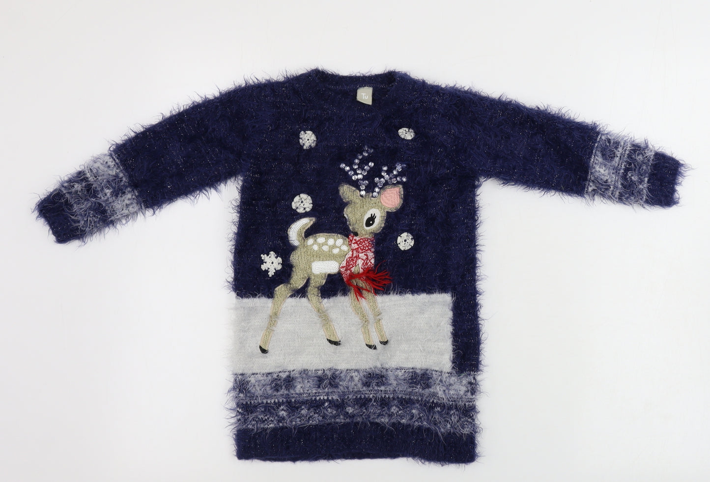 TU Girls Blue   Pullover Jumper Size 5 Years
