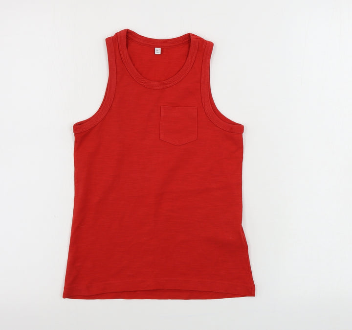 Marks and Spencer  Girls Red   Basic Tank Size 6-7 Years