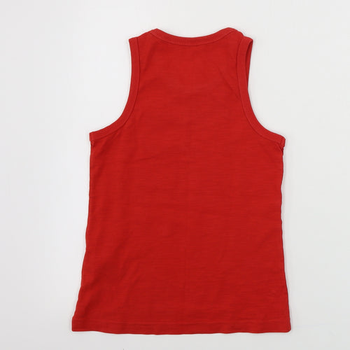 Marks and Spencer  Girls Red   Basic Tank Size 6-7 Years