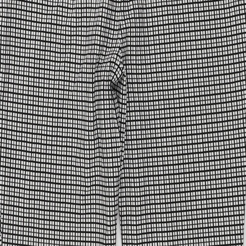 Primark  Womens White Check  Trousers  Size 16 L26 in