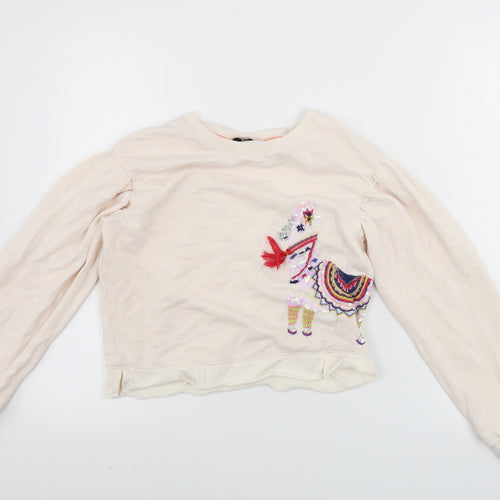 Marks and Spencer  Girls Pink   Pullover Jumper Size 10-11 Years