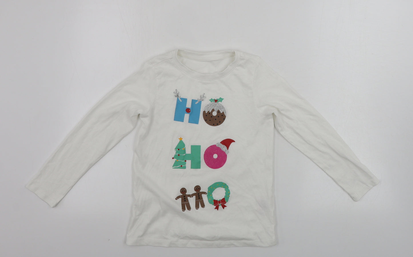 lily&dan   Girls White   Basic T-Shirt Size 7-8 Years